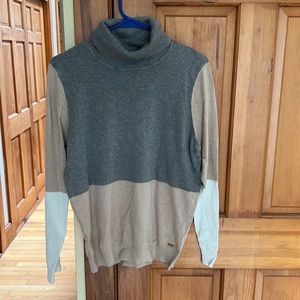 Calvin Klein Color-block Turtleneck Sweater